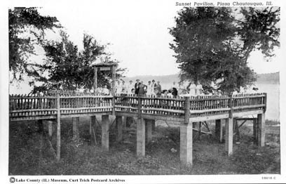 The pavilion at sunset